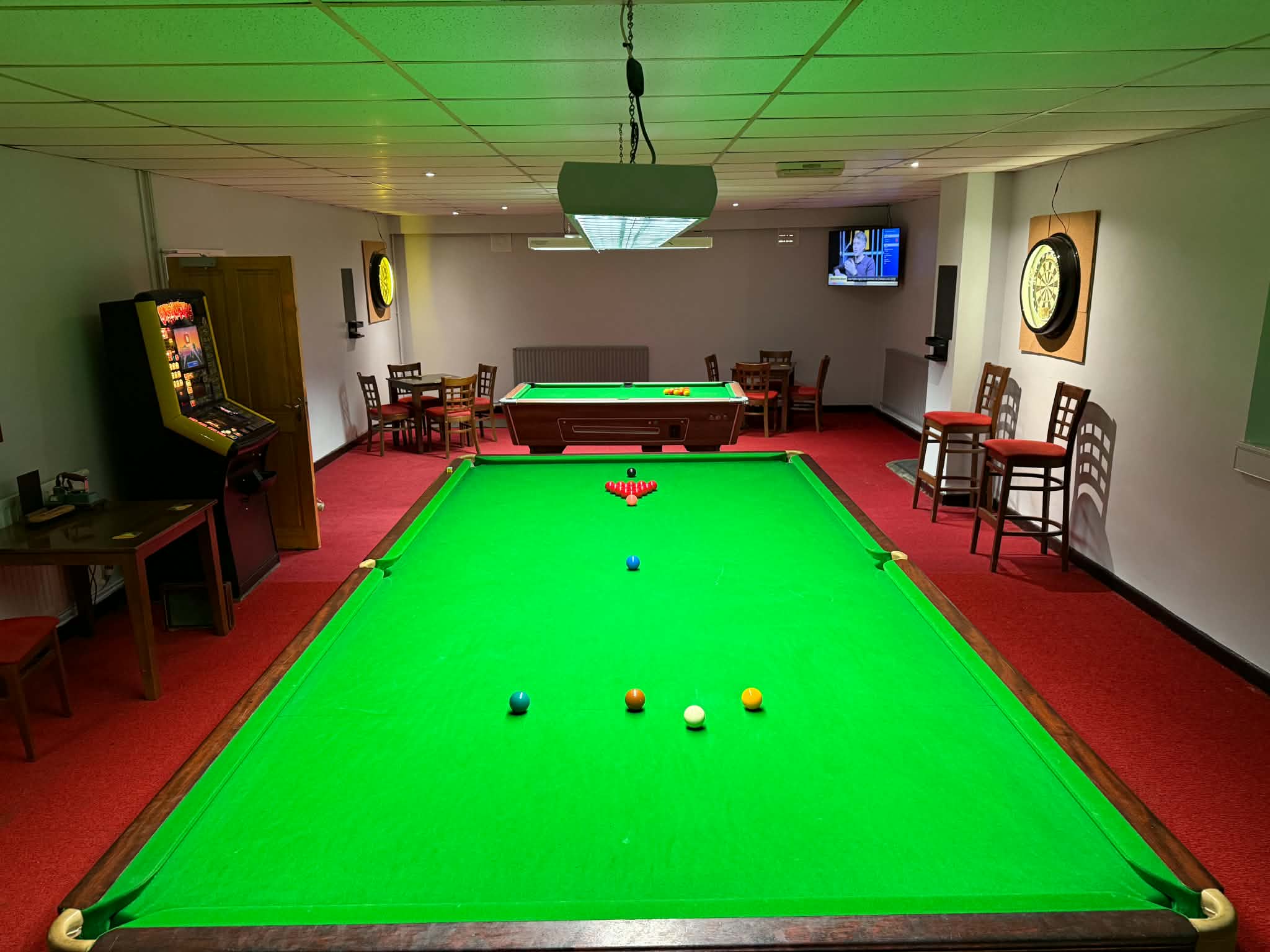 Games room at Williton Social Club